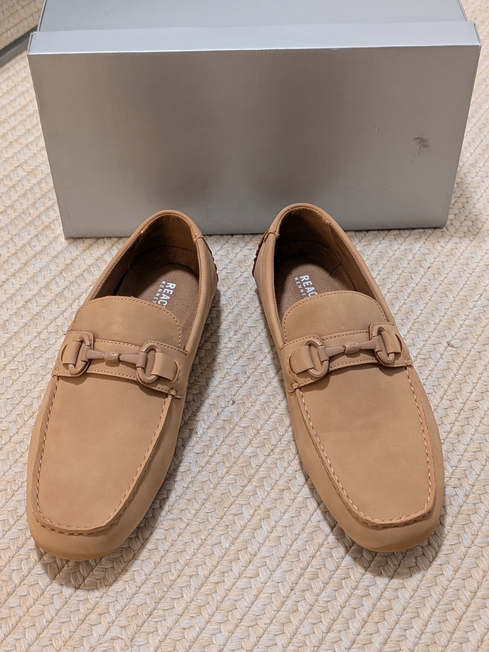 Kenneth Cole Men’s Tan Slip-On Driving Loafers